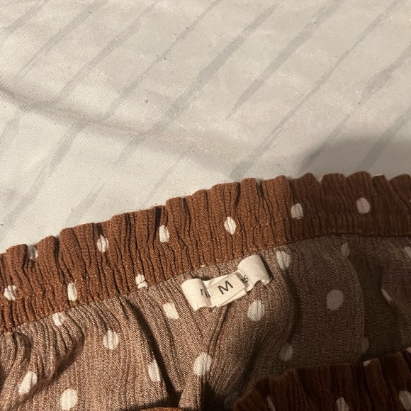 Burnt orange polka dot off the shoulder - Picture 2 of 2